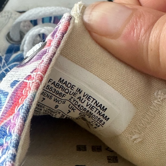 converse all star low top floral sneakers inisex M 7 W 9 - Picture 5 of 6